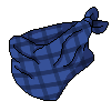 Blue Plaid Bandana - 350 CTs
